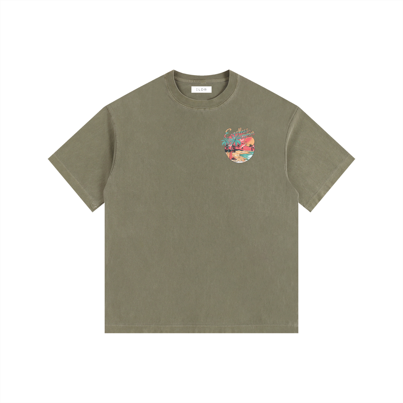 ELDR Oversized Cotton T-Shirt - Endless Summer Print