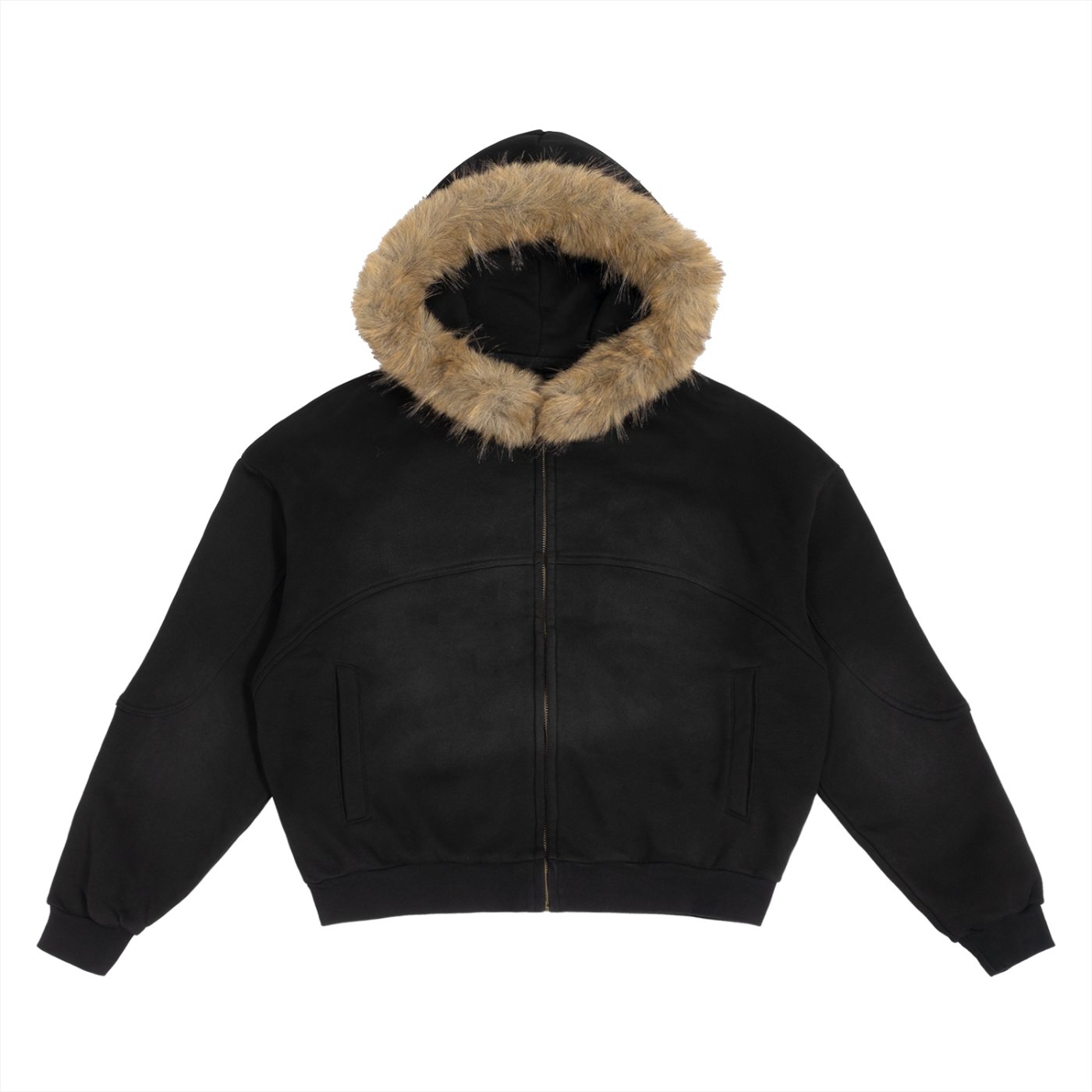 ELDR Sun Fade Detachable Fur Jacket