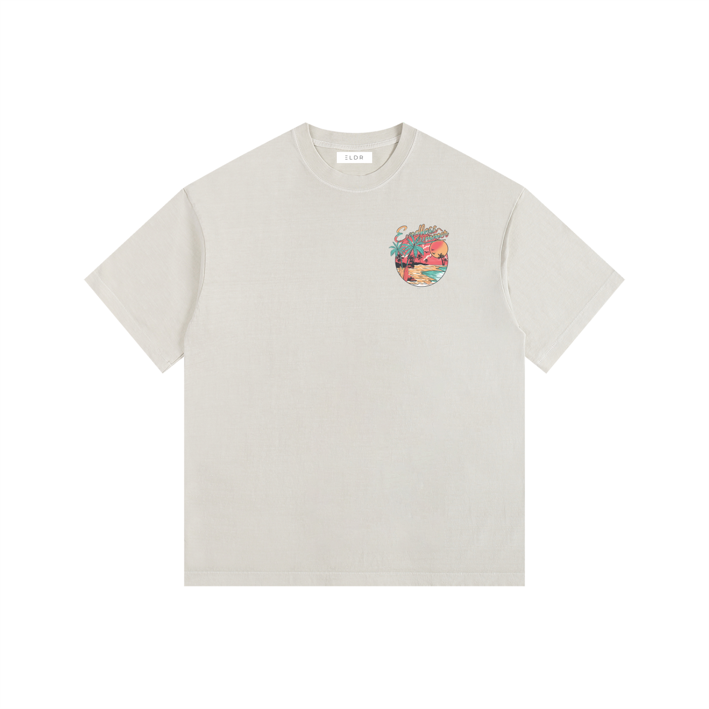 ELDR Oversized Cotton T-Shirt - Endless Summer Print