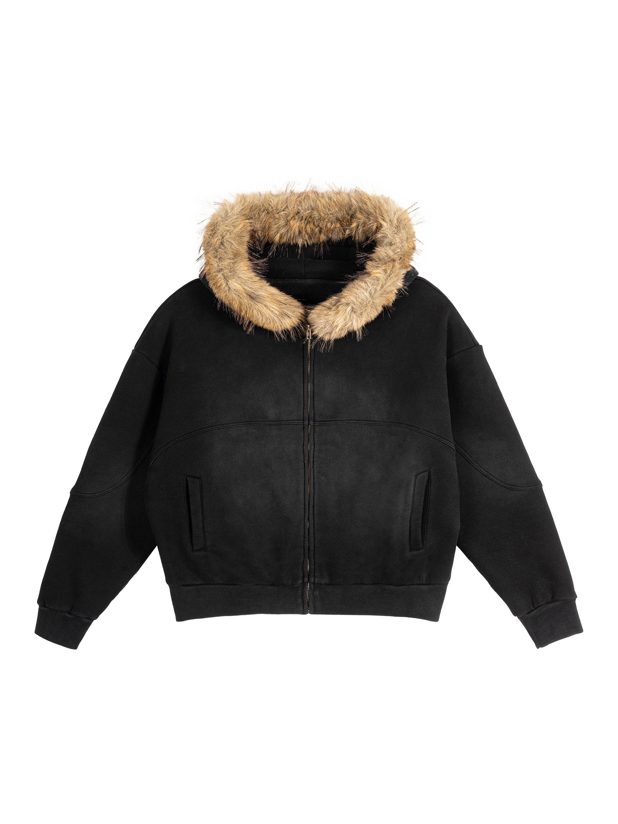 ELDR Sun Fade Detachable Fur Jacket