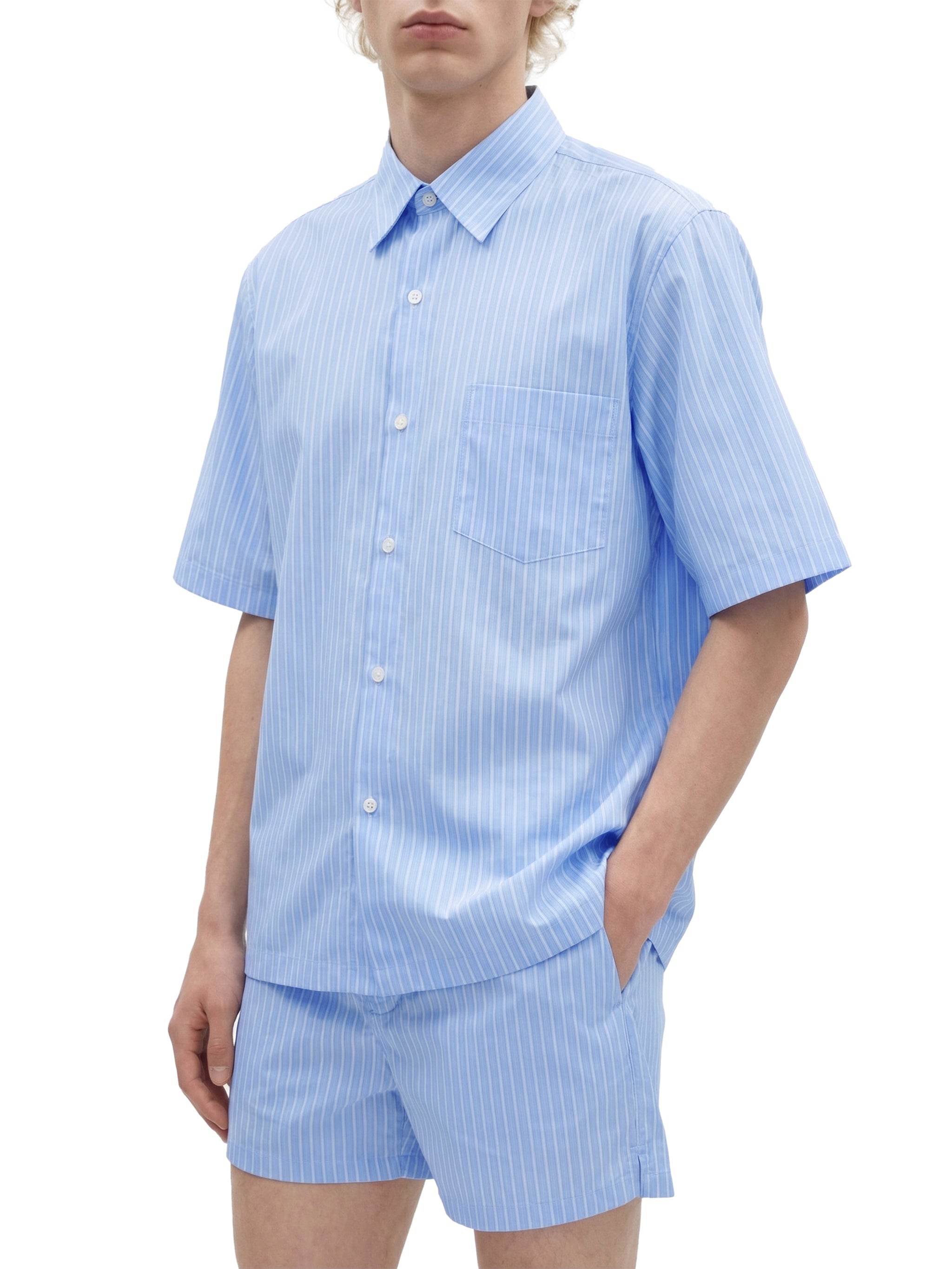 ELDR Striped Short Sleeve Coord Shirt